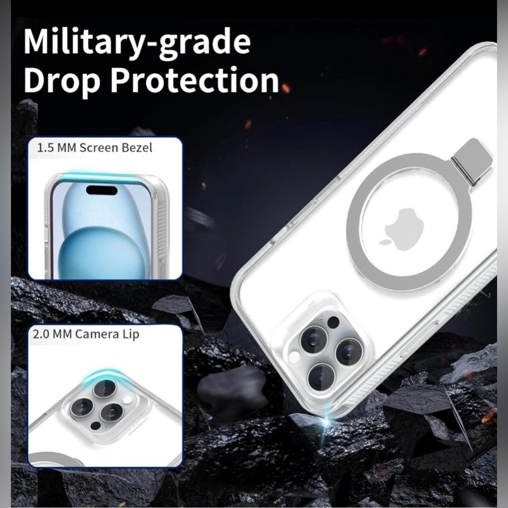 Clear Protective Phone Case With MagSafe Compatibility - Picture 4 of 8